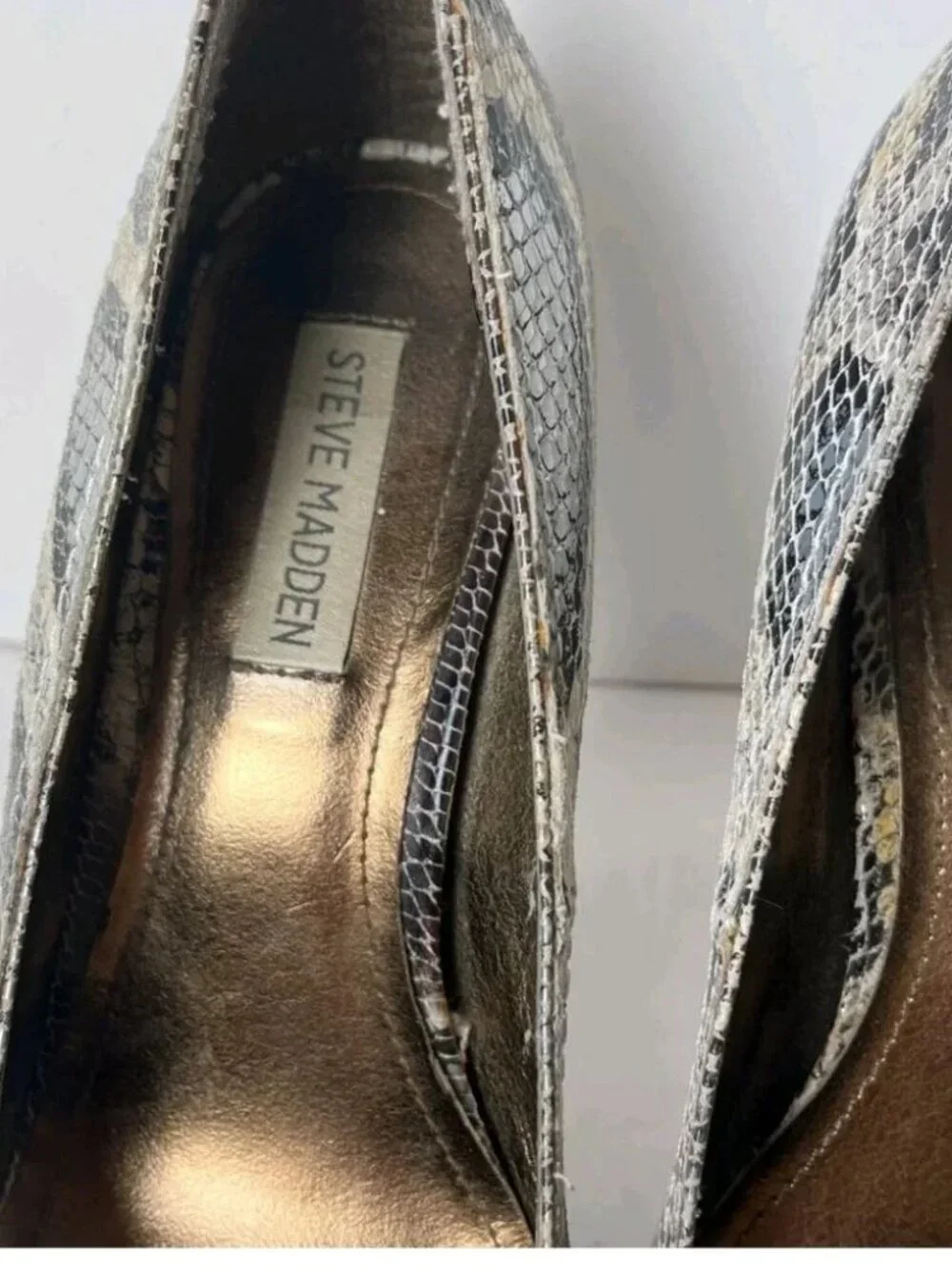 Steve Madden Snakeskin Platform Pumps Size 10 Stiletto High Heels